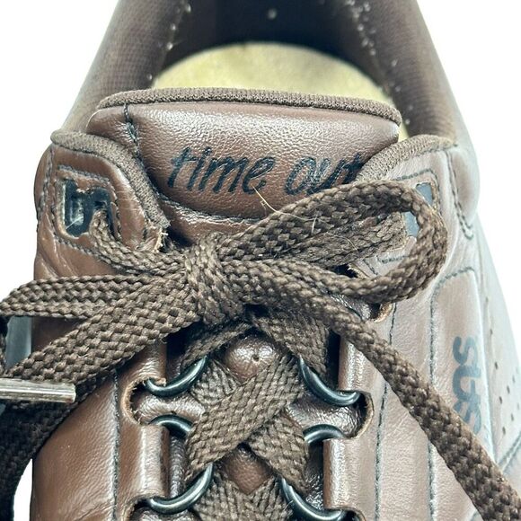 SAS Mens Time Out Walking Sneakers Brown Lace Up Breathable Round Toe Comfort 9 - Picture 6 of 7